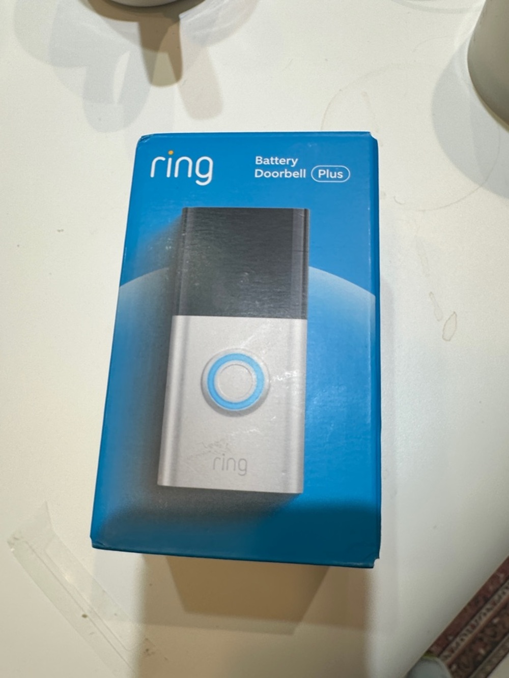 Ring Battery Doorbell Plus - Silver with Blue Accent